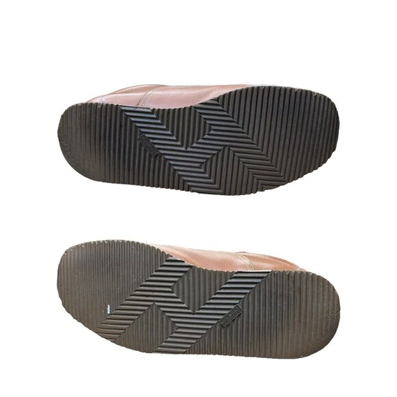 Hermes Men EU 40.5 US 7.5 Quick Sneakers Low Cut Shoes Leather Orange Brown Logo - Picture 3 of 16